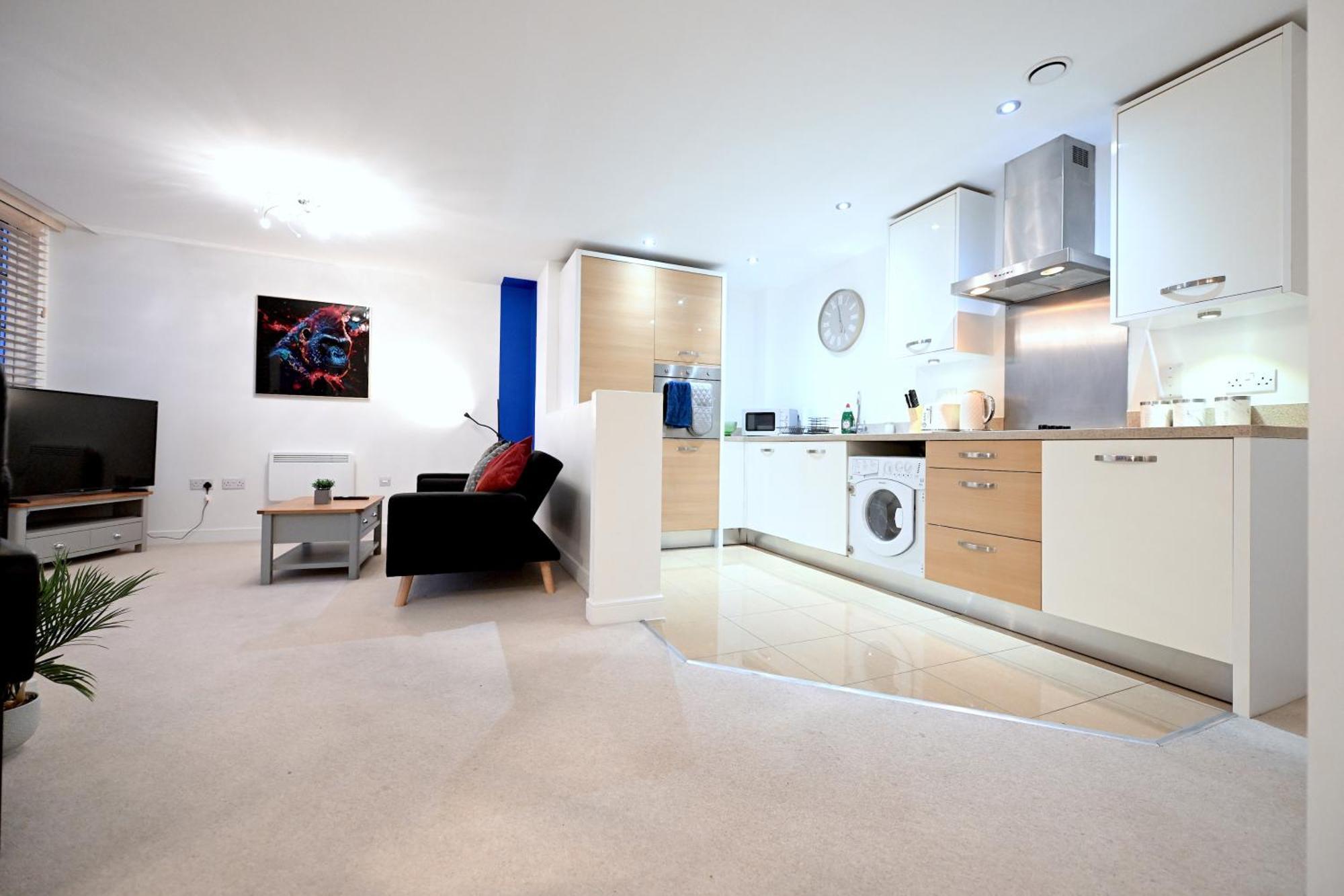 Appartement Getaway Spacious Flat With Private Balcony And Secure Free Parking!